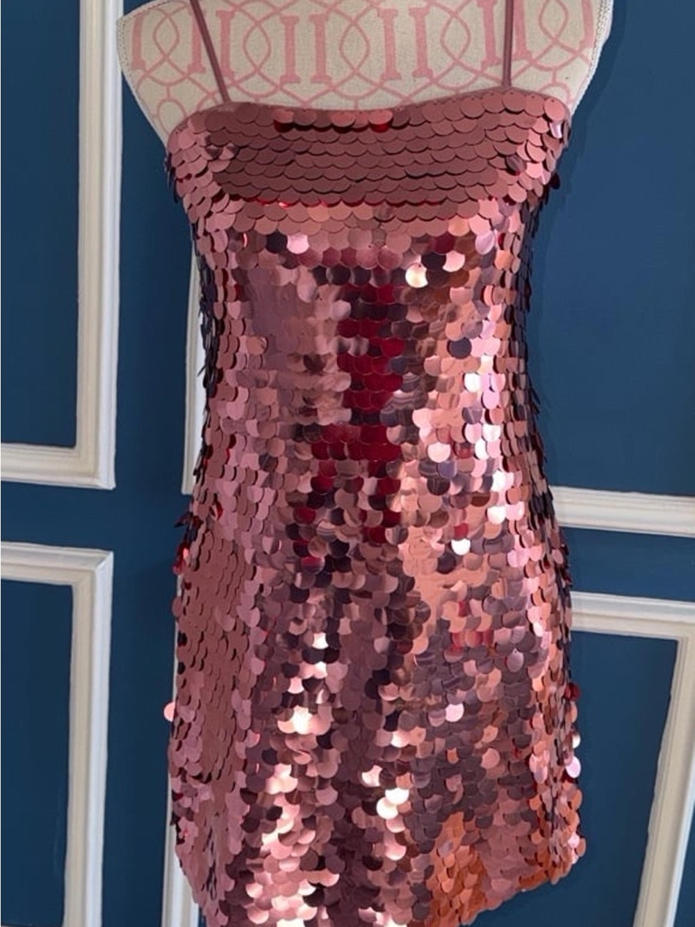 a new day Rose Metallic Sequin Mini Dress